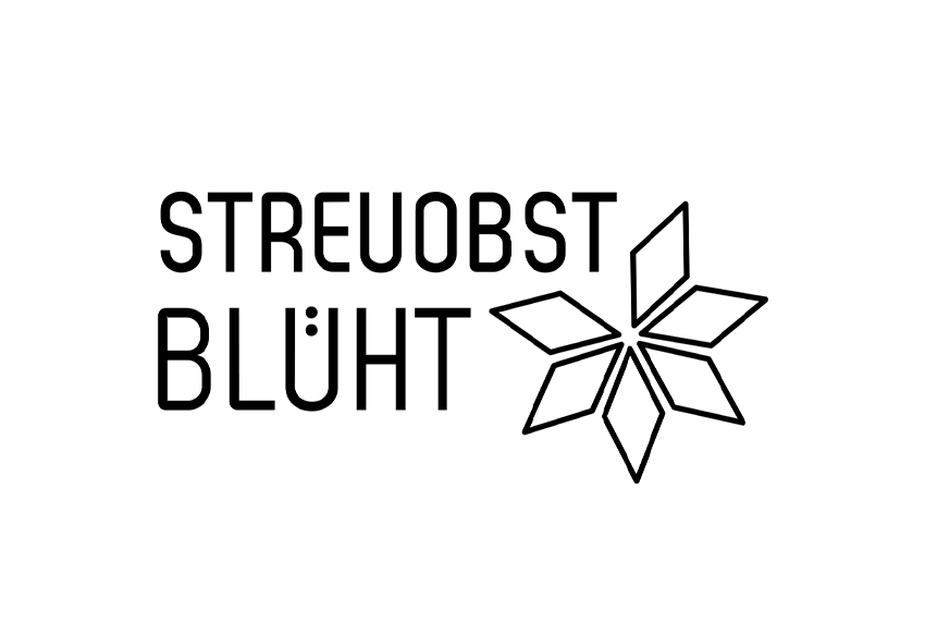 Logo Streuobst blüht vom Wettbewerb für innovative Streuobstnutzung des Bayerisches Staatsministerium